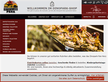 Tablet Screenshot of dinopark-shop.de